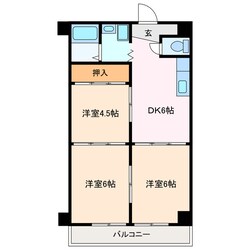 ロイヤルハイツ白子駅の物件間取画像